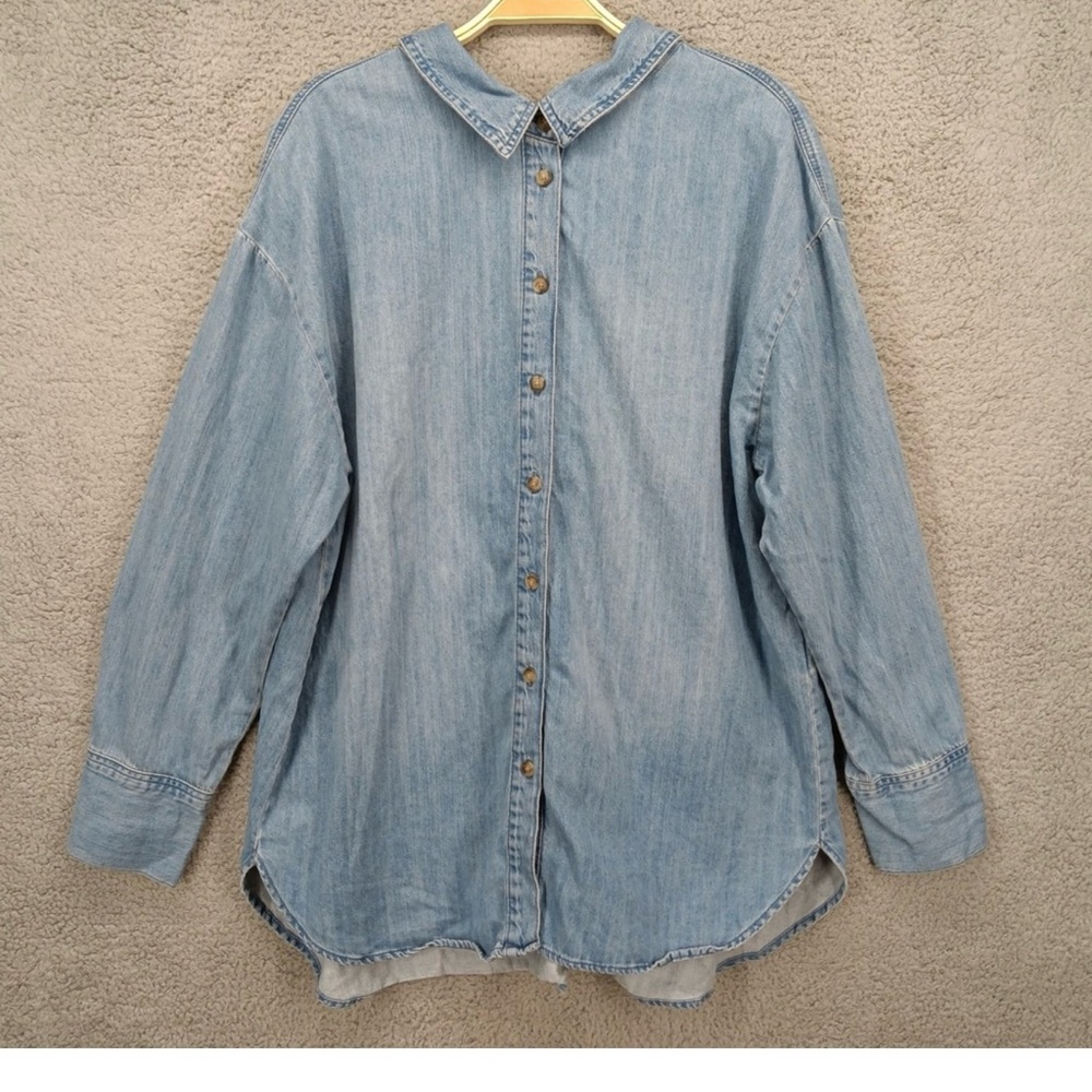 Zara Sky Blue Denim Shirt